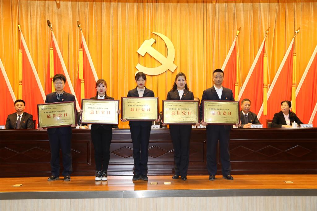 学校领导为获得“最佳党日”的党支部颁发奖牌.jpg